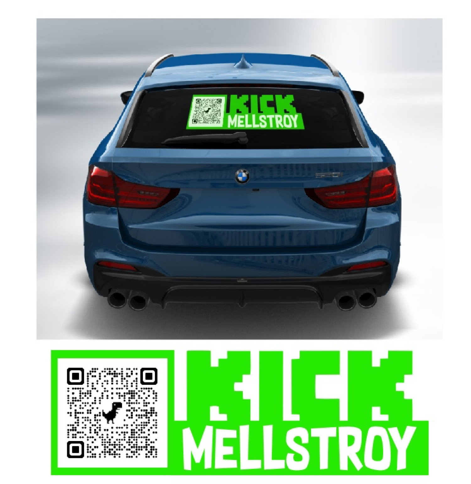 kick mellstroy (большая) - zbs-sticker.by - Лучшие тематические стикеры для  вашего авто