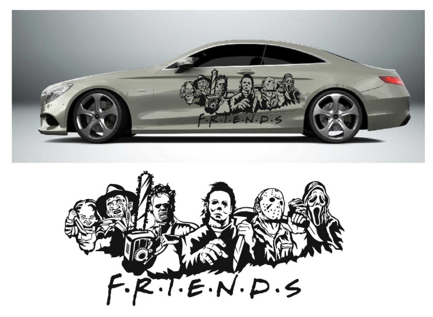 friends - zbs-sticker.by - Лучшие тематические стикеры для вашего авто