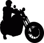 Байкер на чоппере