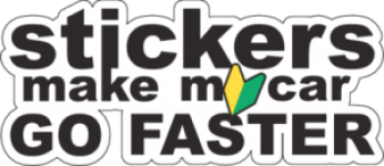Stickers make my car go faster