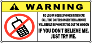 Warning No Phones