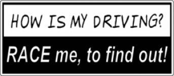 Race me to find Hows my driving
