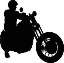 Байкер на чоппере