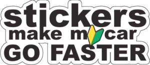 Stickers make my car go faster