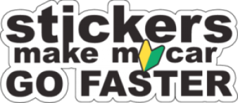 Stickers make my car go faster